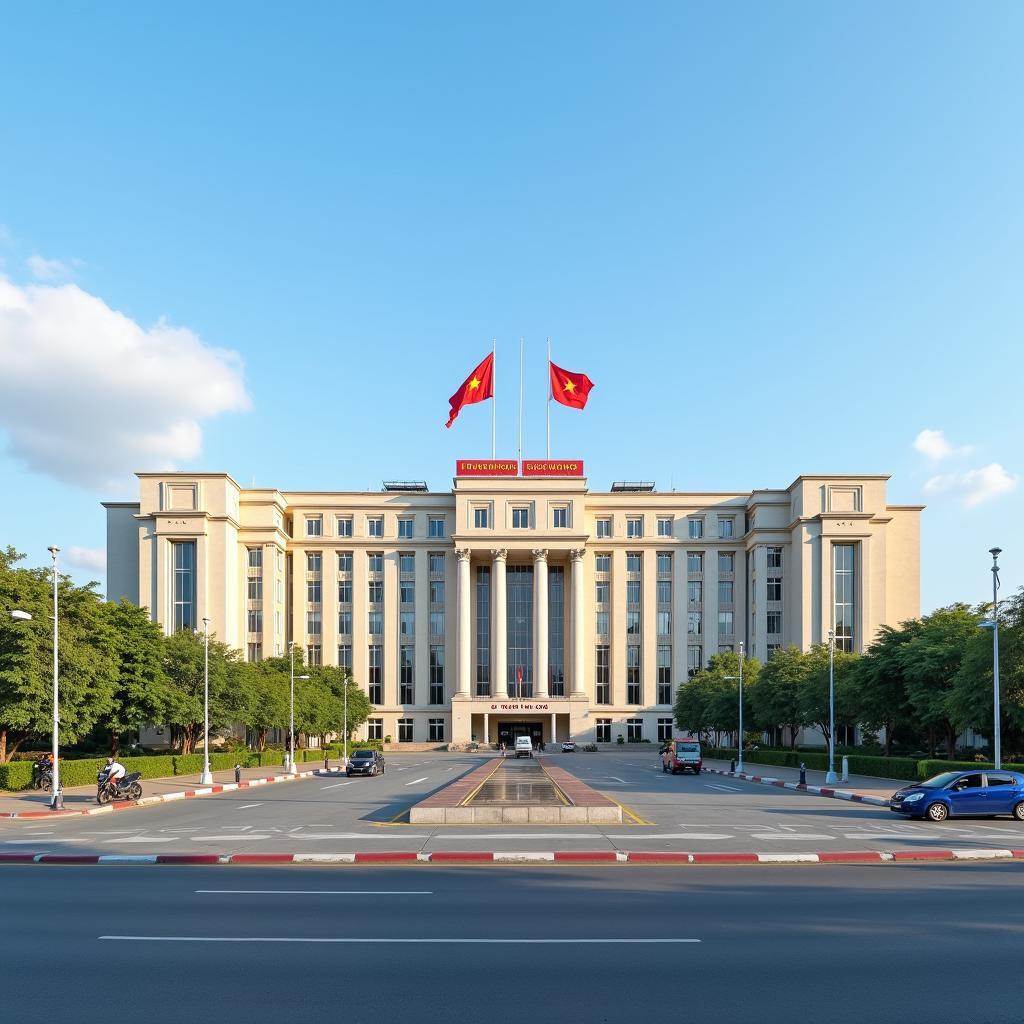 Toàn cảnh trụ sở Ủy ban nhân dân tỉnh Thanh Hóa uy nghi tại trung tâm thành phố, một biểu tượng hành chính quan trọng.