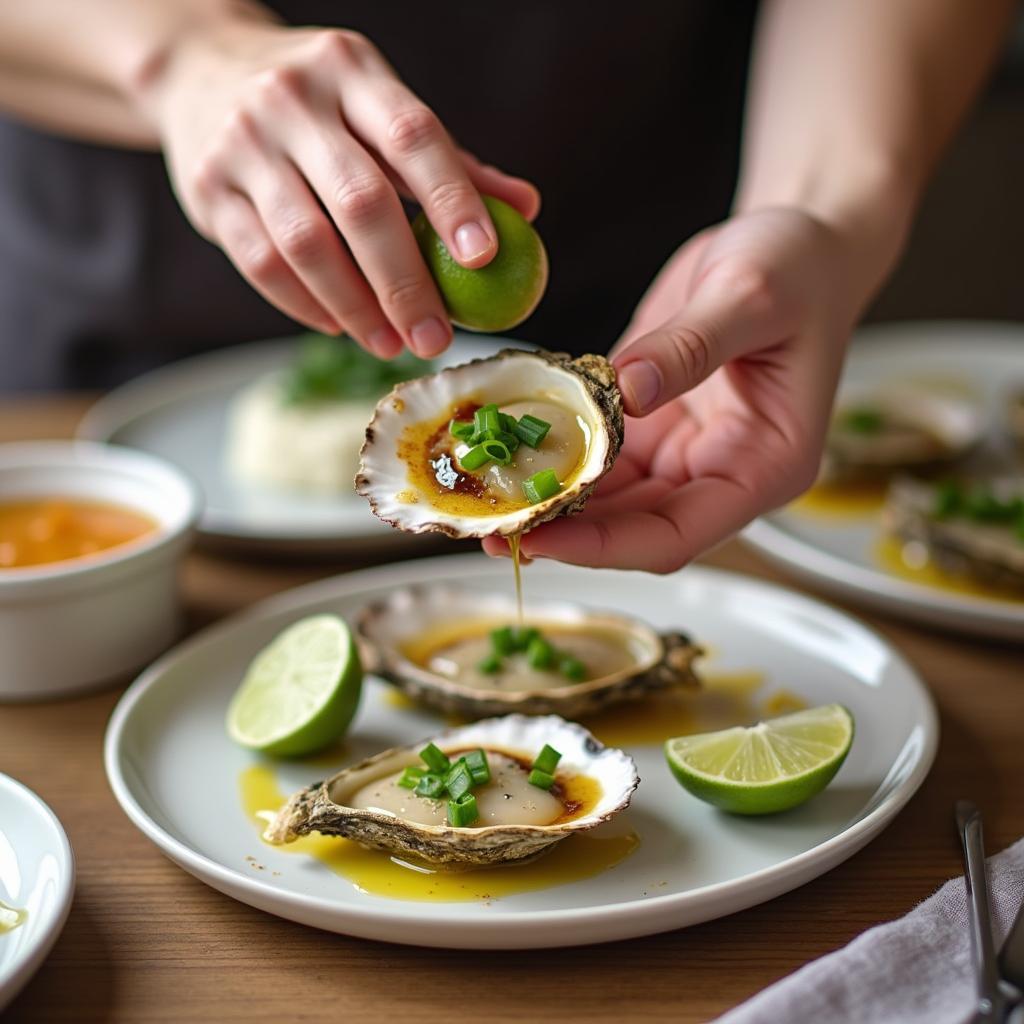 Cách ăn hàu nướng mỡ hành đúng cách tại Sầm Sơn