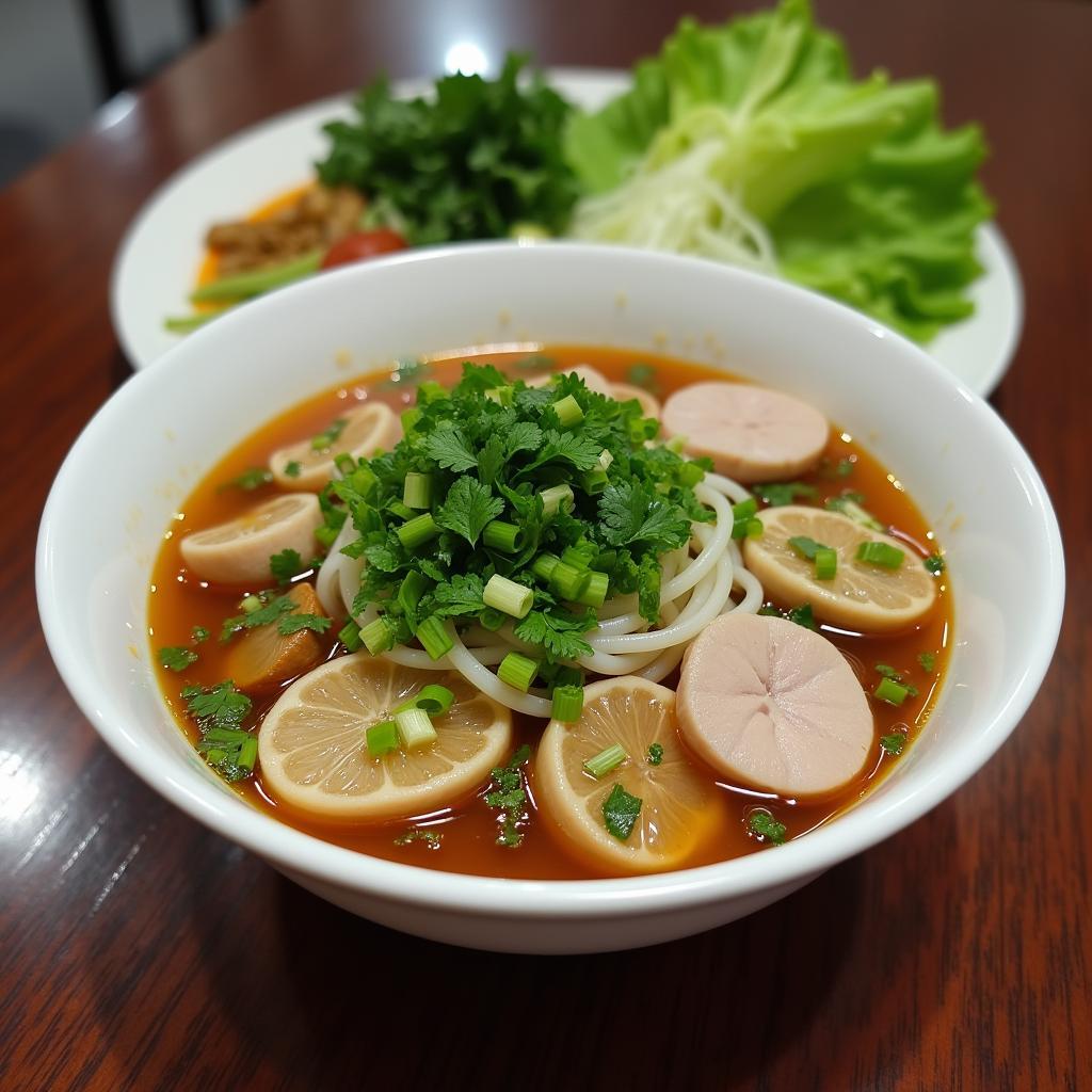 Tô bún mọc Nga Sơn Thanh Hóa đầy ắp hấp dẫn người nhìn