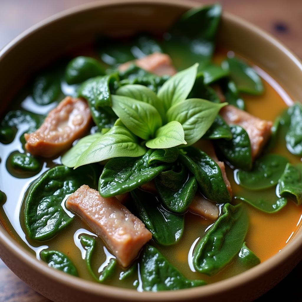 Canh lá đắng đặc sản miền núi Thanh Hóa thơm ngon bổ dưỡng