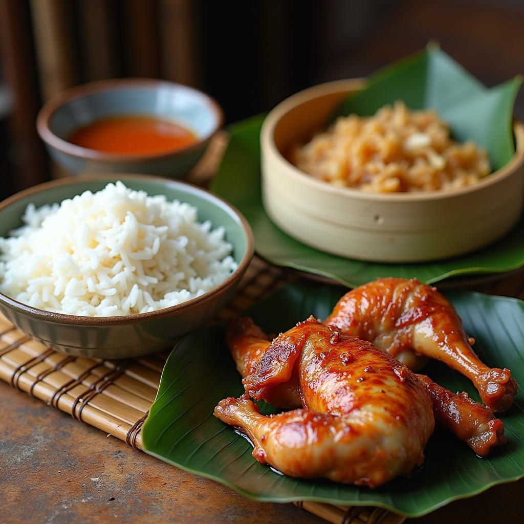 Cơm lam gà đồi đặc sản Pù Luông Thanh Hóa