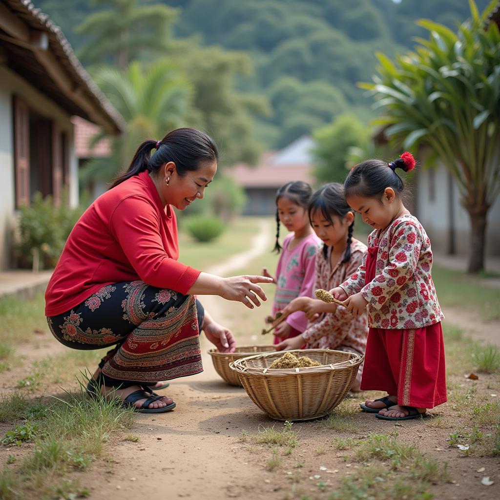 Du khách trải nghiệm văn hóa địa phương tại bản du lịch cộng đồng Pù Rinh Thanh Hóa