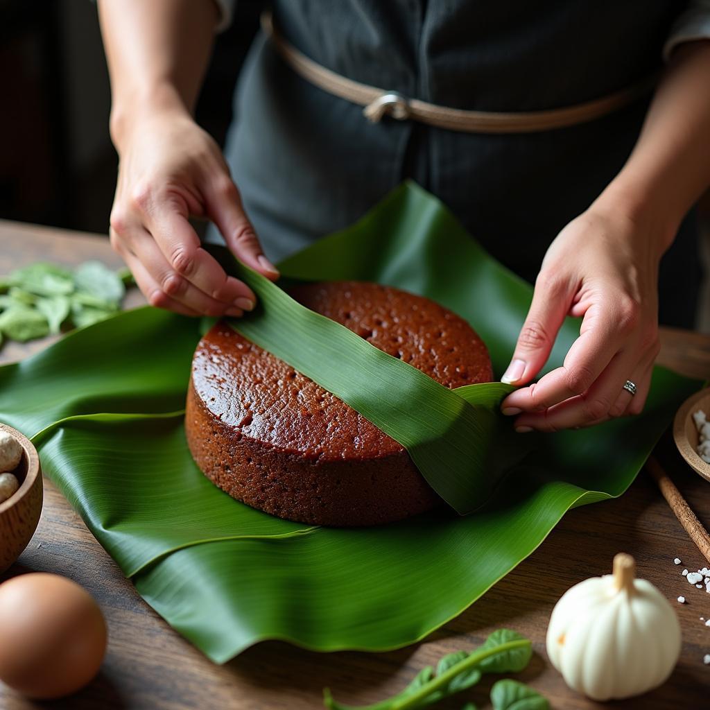 Công đoạn làm bánh gai Ninh Giang tại Thanh Hóa tỉ mỉ và công phu