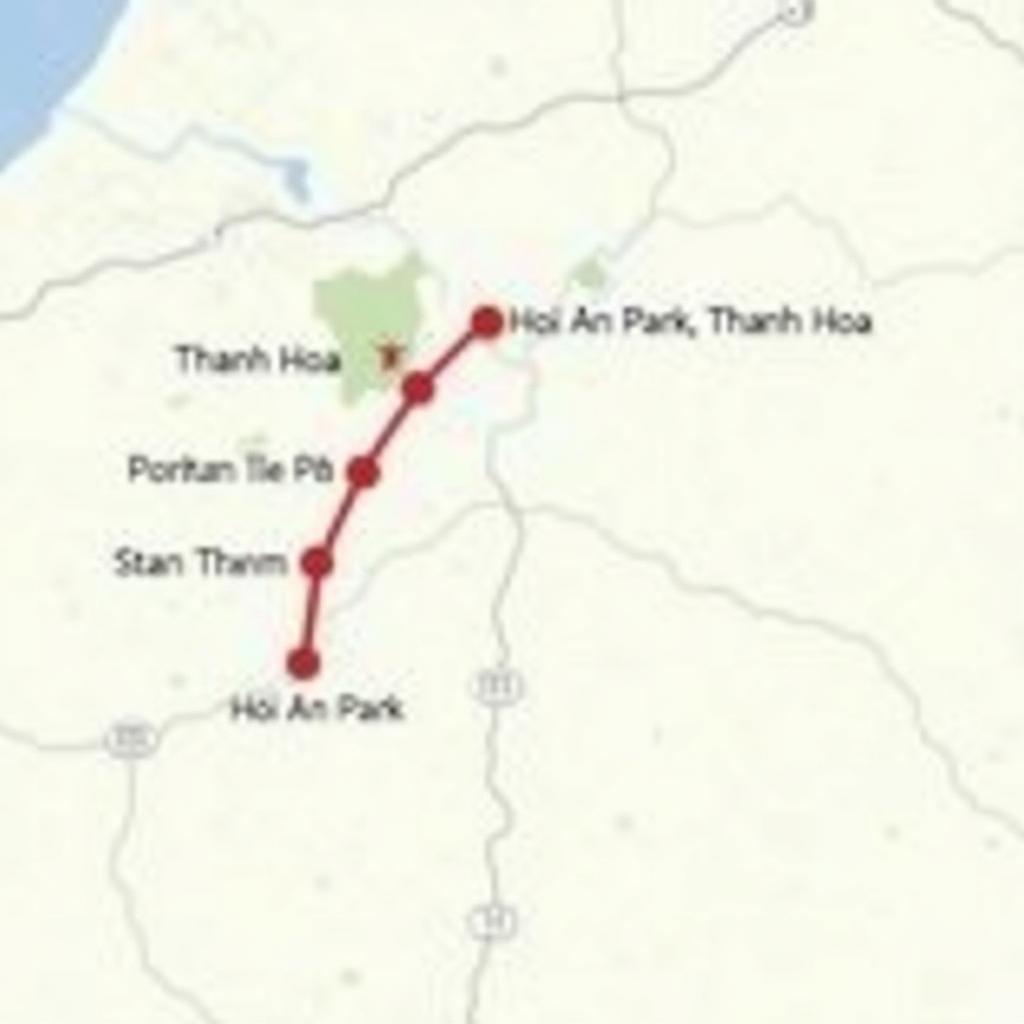 Đường đi đến công viên Hội An Thanh Hóa từ trung tâm thành phố Thanh Hóa