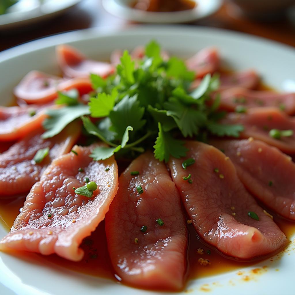 Dê núi Nghi Sơn tái chanh thơm ngon, đặc sản Thanh Hóa nổi tiếng