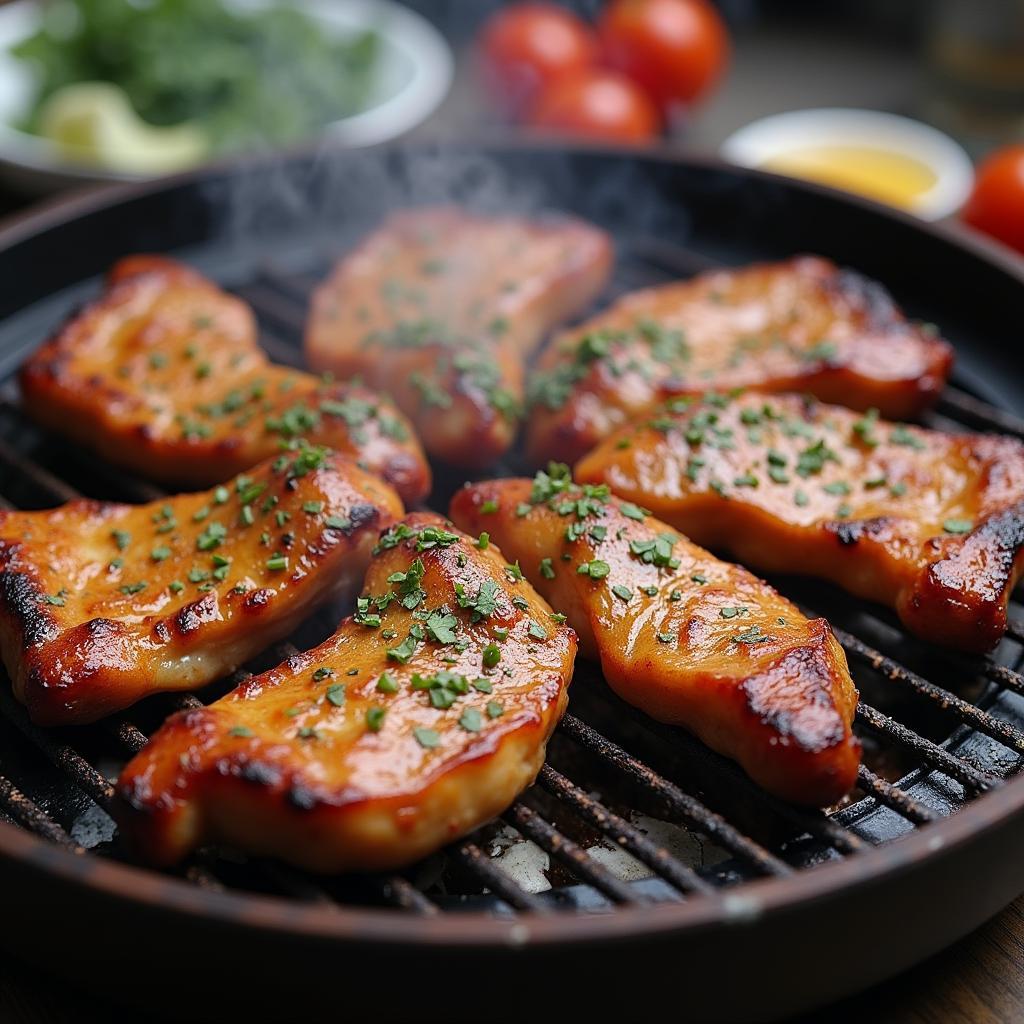 Dê núi Thạch Thành nướng thơm ngon hấp dẫn thực khách gần xa