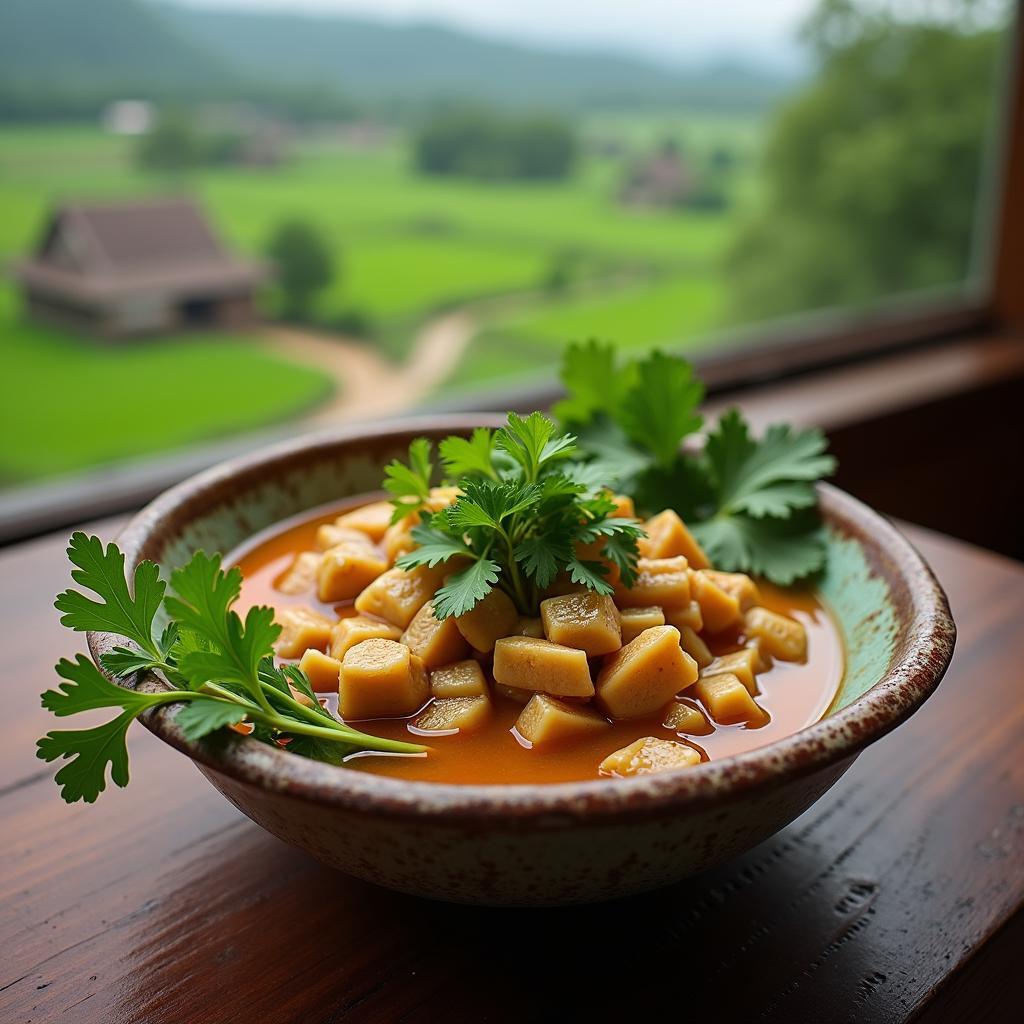 Đĩa ếch om măng Thanh Hóa hấp dẫn thơm ngon khó cưỡng