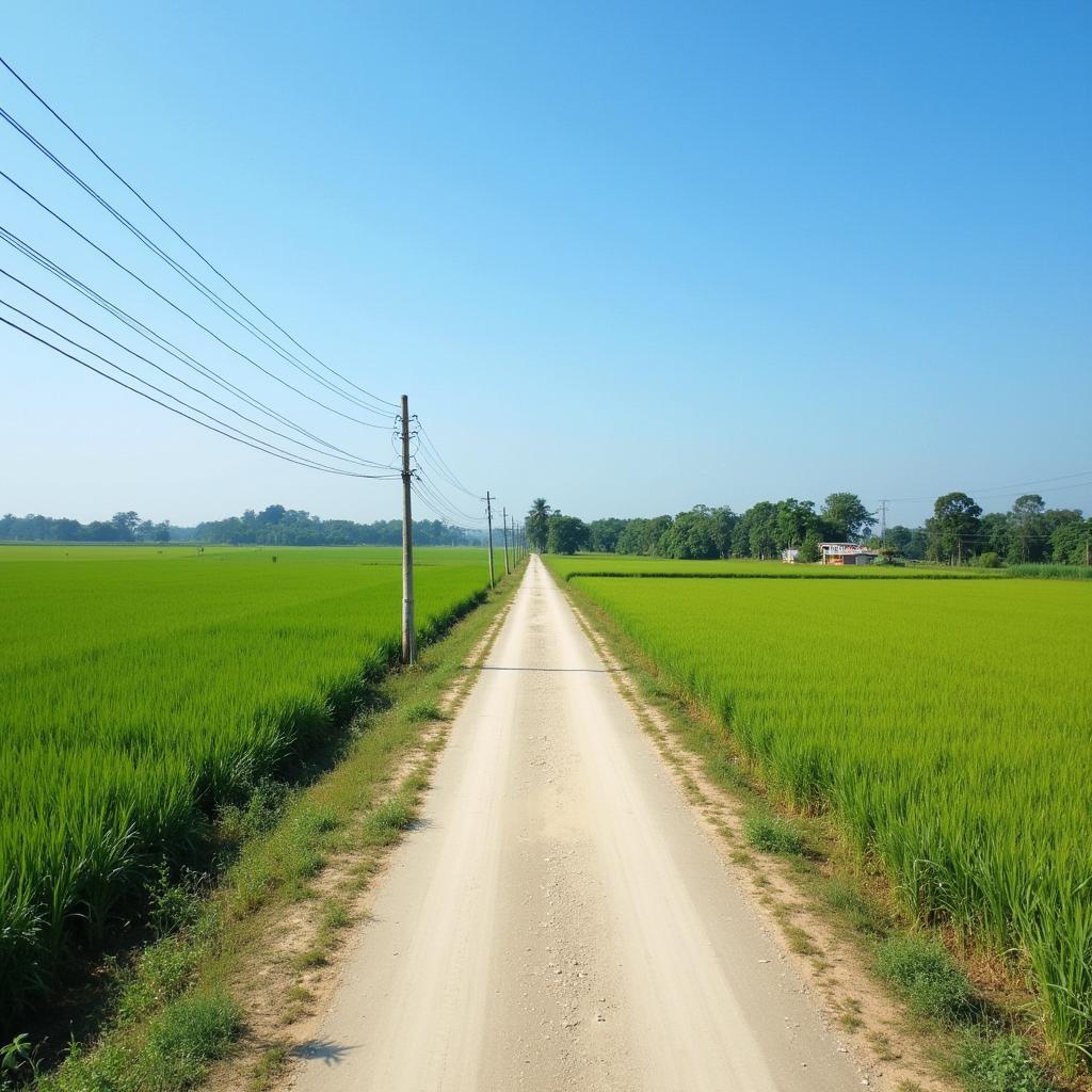 Đường vào Làng Nghề Chiếu Cói Nga Thủy Thanh Hóa