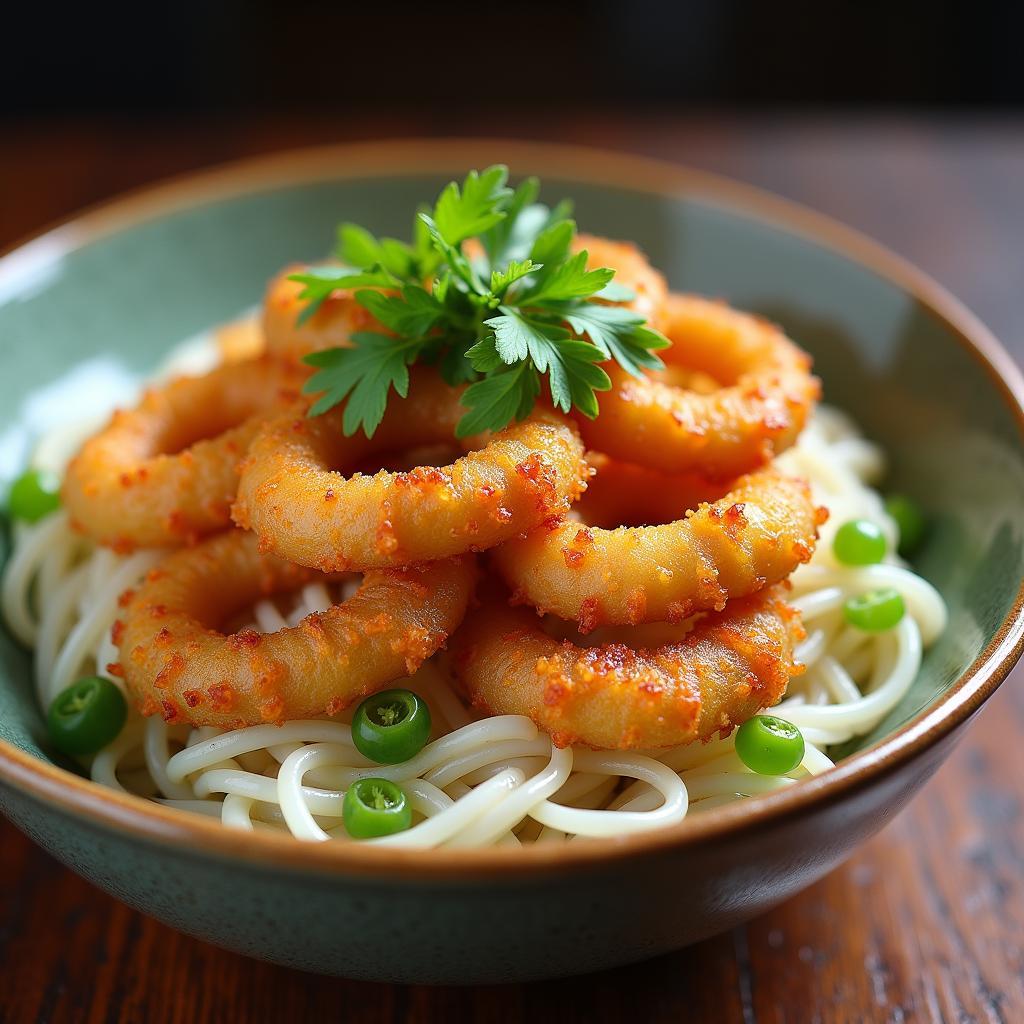 Miến lươn Thanh Hóa đặc sản thơm ngon khó cưỡng với màu vàng óng ánh của lươn chiên.