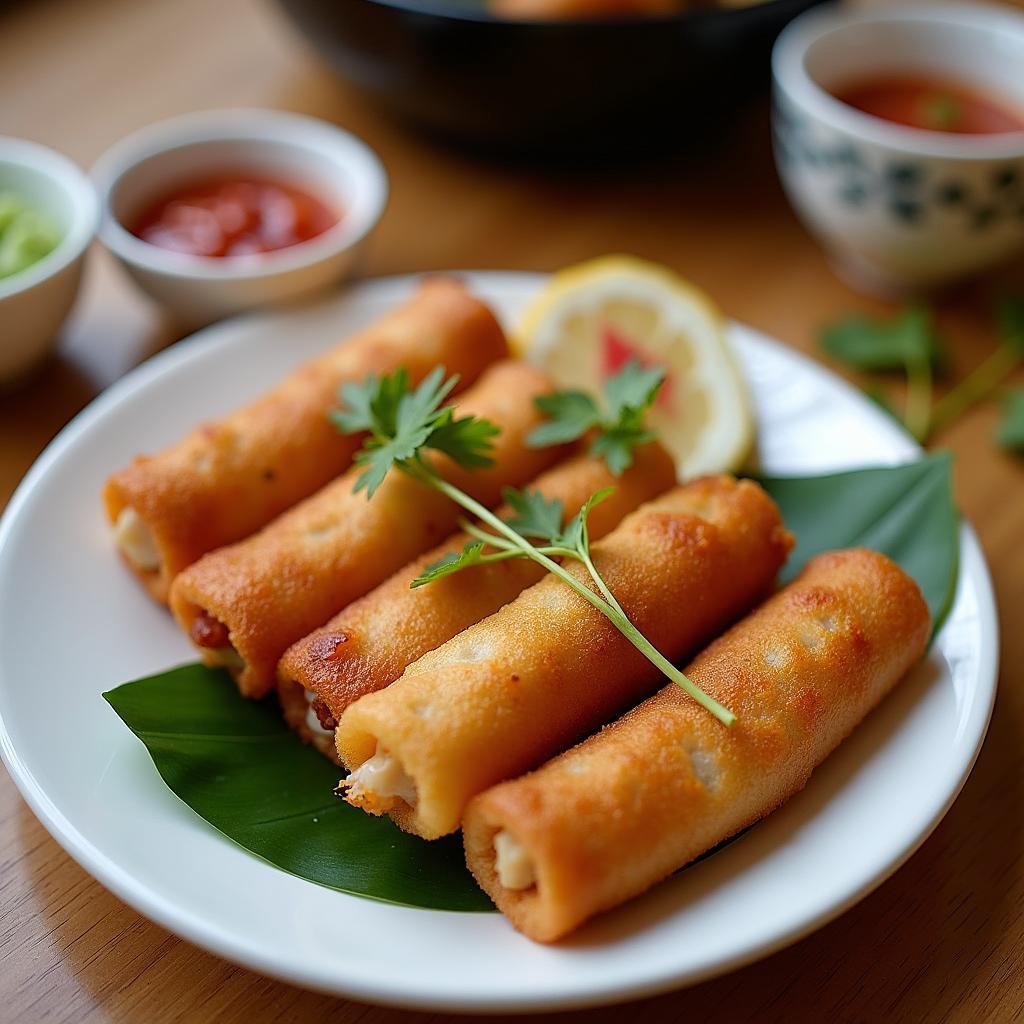 Hình ảnh món nem chua rán Cây Sung đặc sản Thanh Hóa