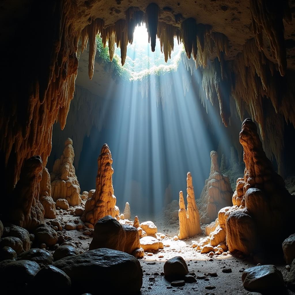 Nhũ đá măng đá kỳ ảo trong Hang Toòng Quan Hóa Thanh Hóa