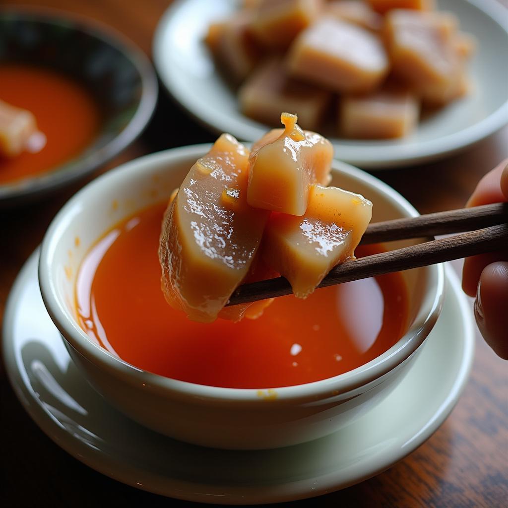 Nước mắm Ba Làng Thanh Hóa chấm thịt luộc ngon miệng