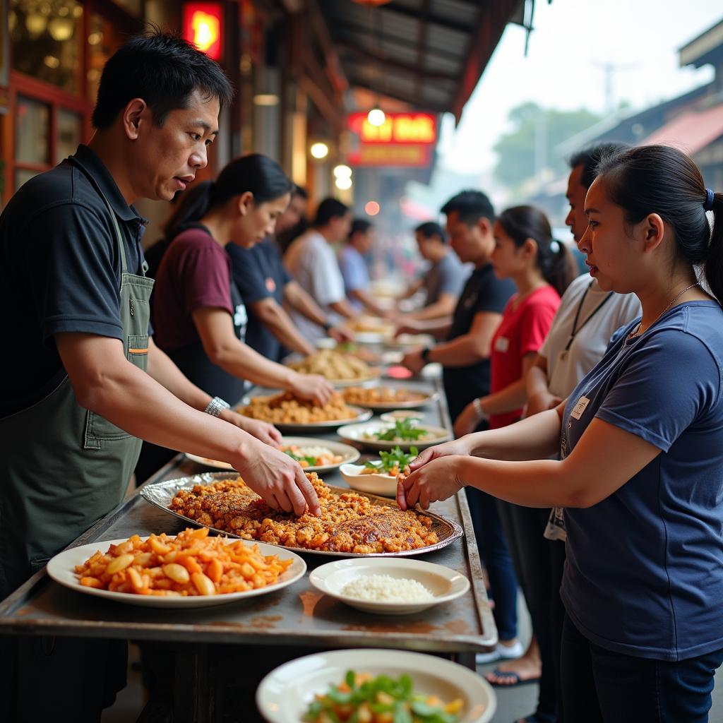 Quán bánh mì chả tôm Bà Thật nổi tiếng ở Thanh Hóa