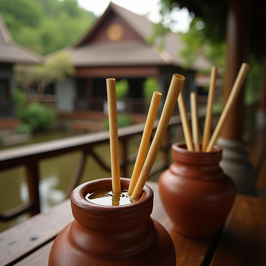 rượu cần Pù Luông thơm ngon đậm đà bản sắc văn hóa dân tộc Thái