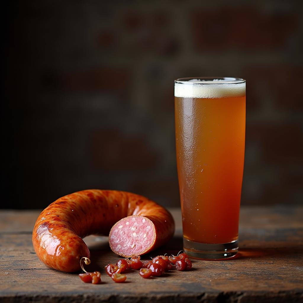 Ruou Lang Quang Xuong served with Nem Chua, a popular local delicacy in Thanh Hoa