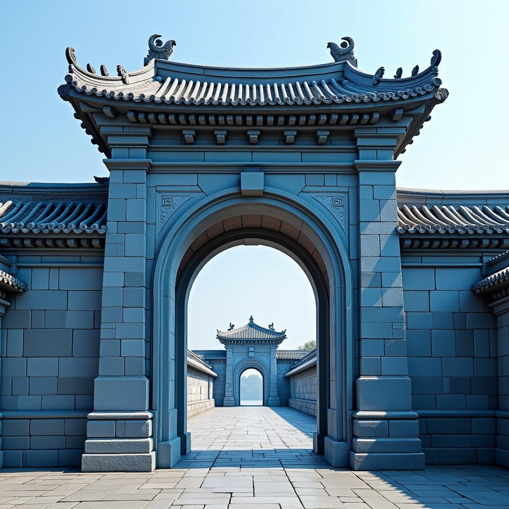 Cổng Nam Thành Nhà Hồ kiến trúc đá xanh độc đáo