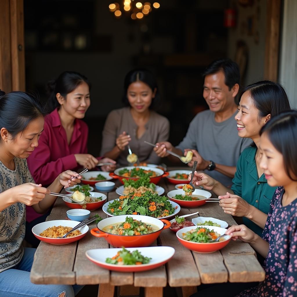 Thưởng thức canh lá đắng miền núi Thanh Hóa cùng gia đình