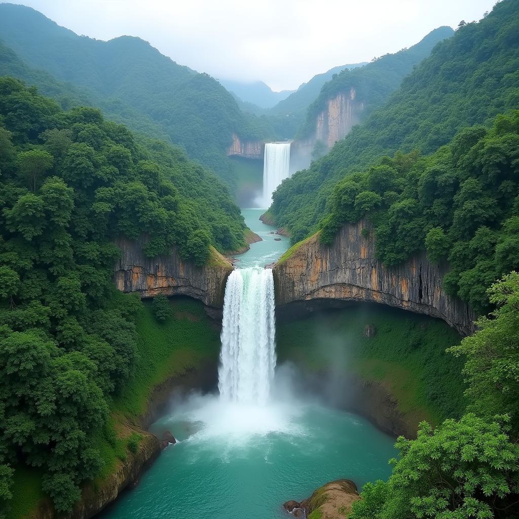 Thác Mục Ni Bá Thước Thanh Hóa với vẻ đẹp hoang sơ và hùng vĩ giữa núi rừng